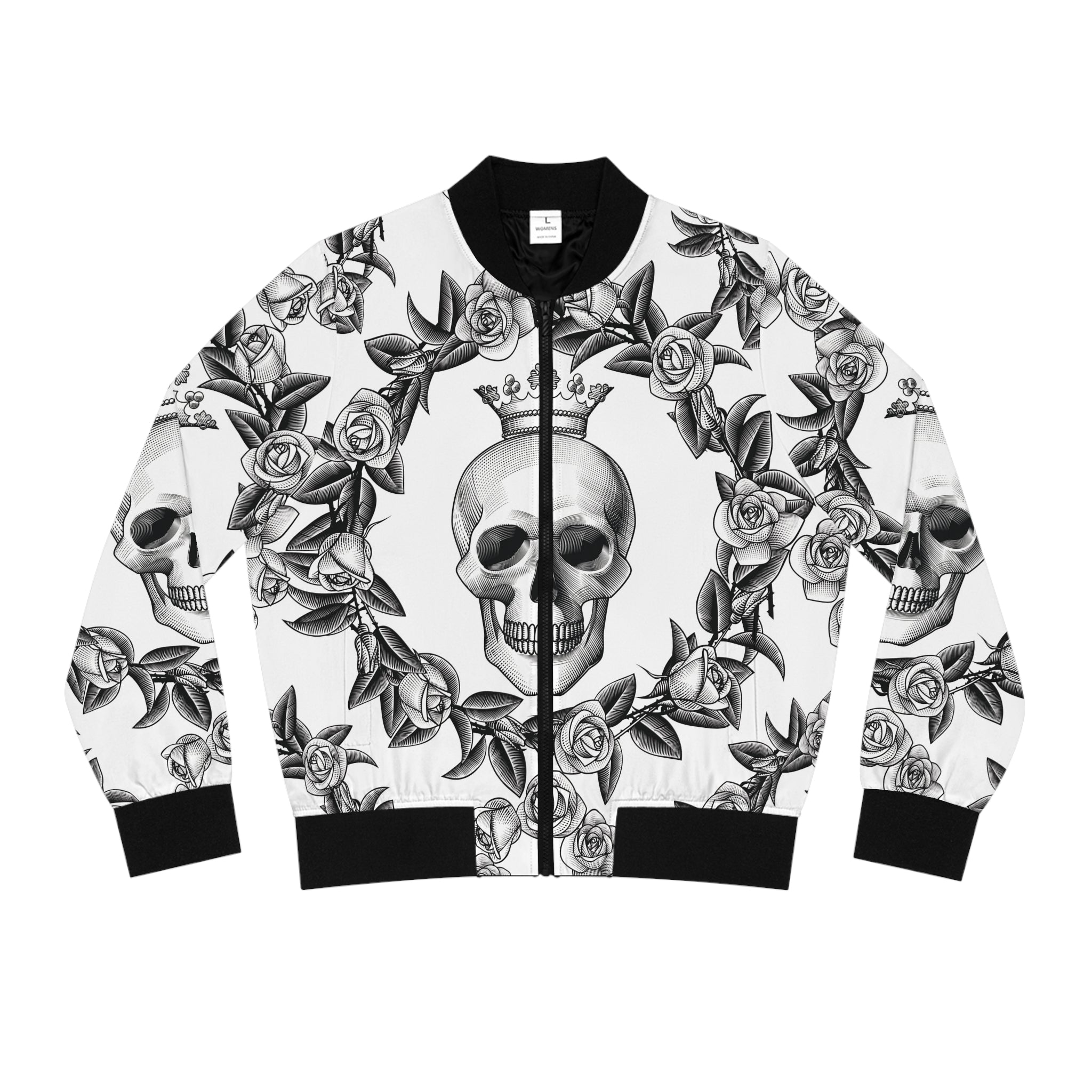 Skull & Rose Bomber Jacket