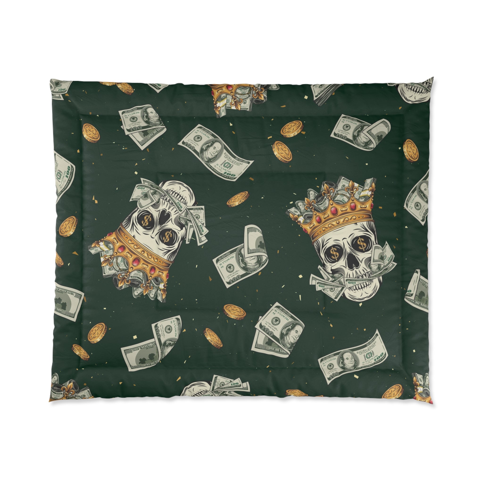 Royal Money Skull Comforter