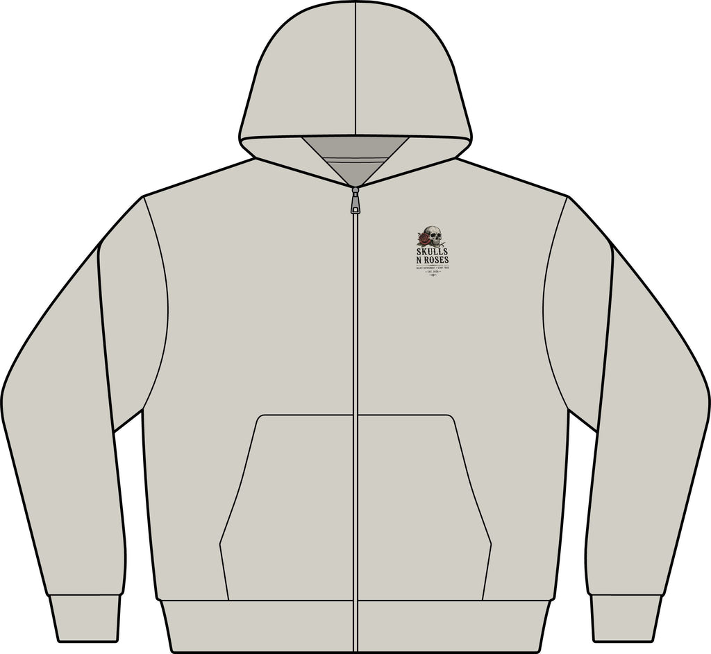 Roses Fade Zip Hoodie
