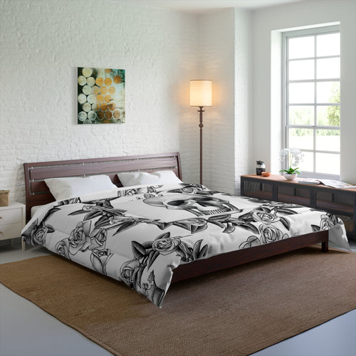 Crowned Skulls & Roses Comforter