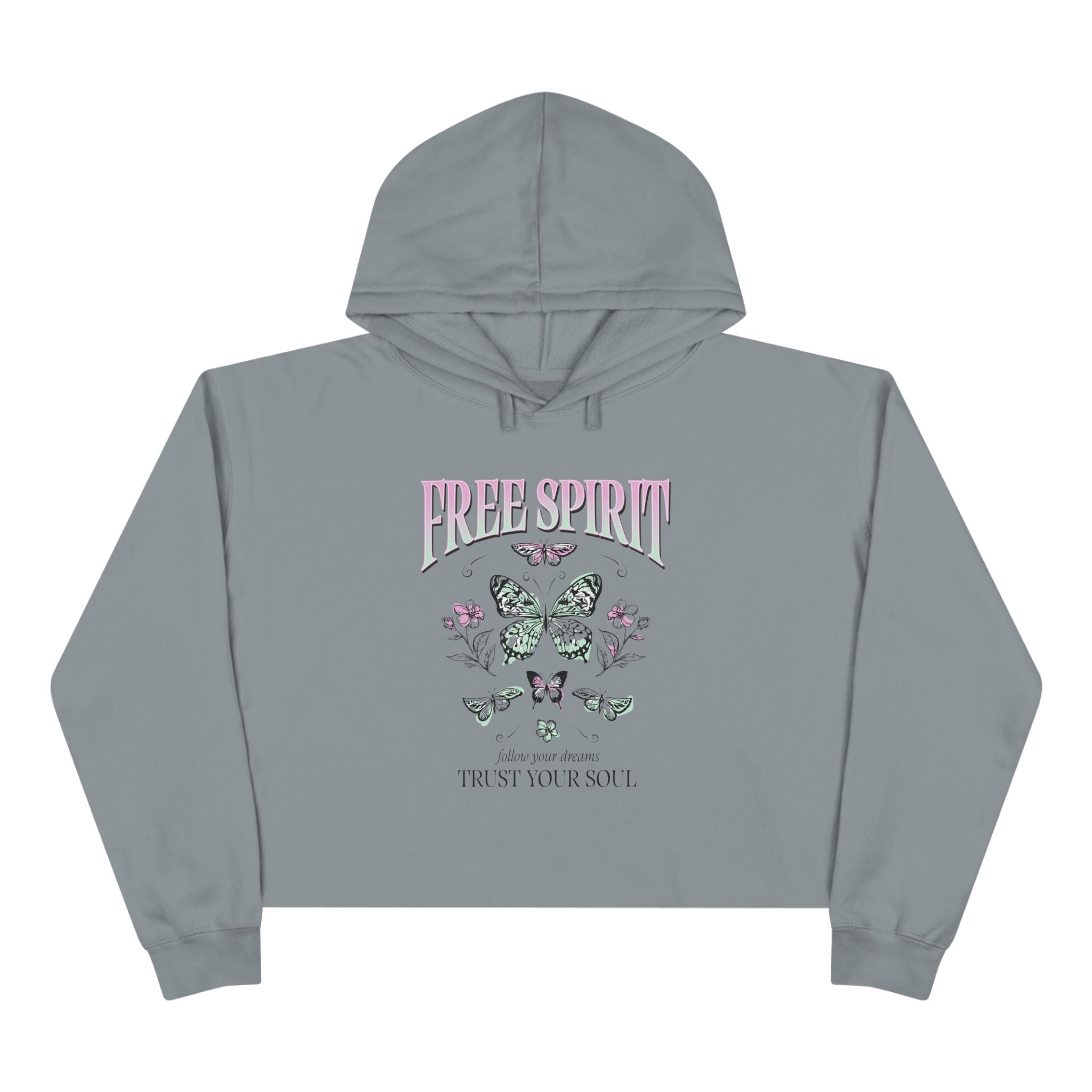 Free Spirit Butterfly Crop Hoodie