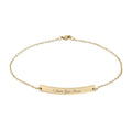 Personalised Mum Engraved Curved Bar Anklet