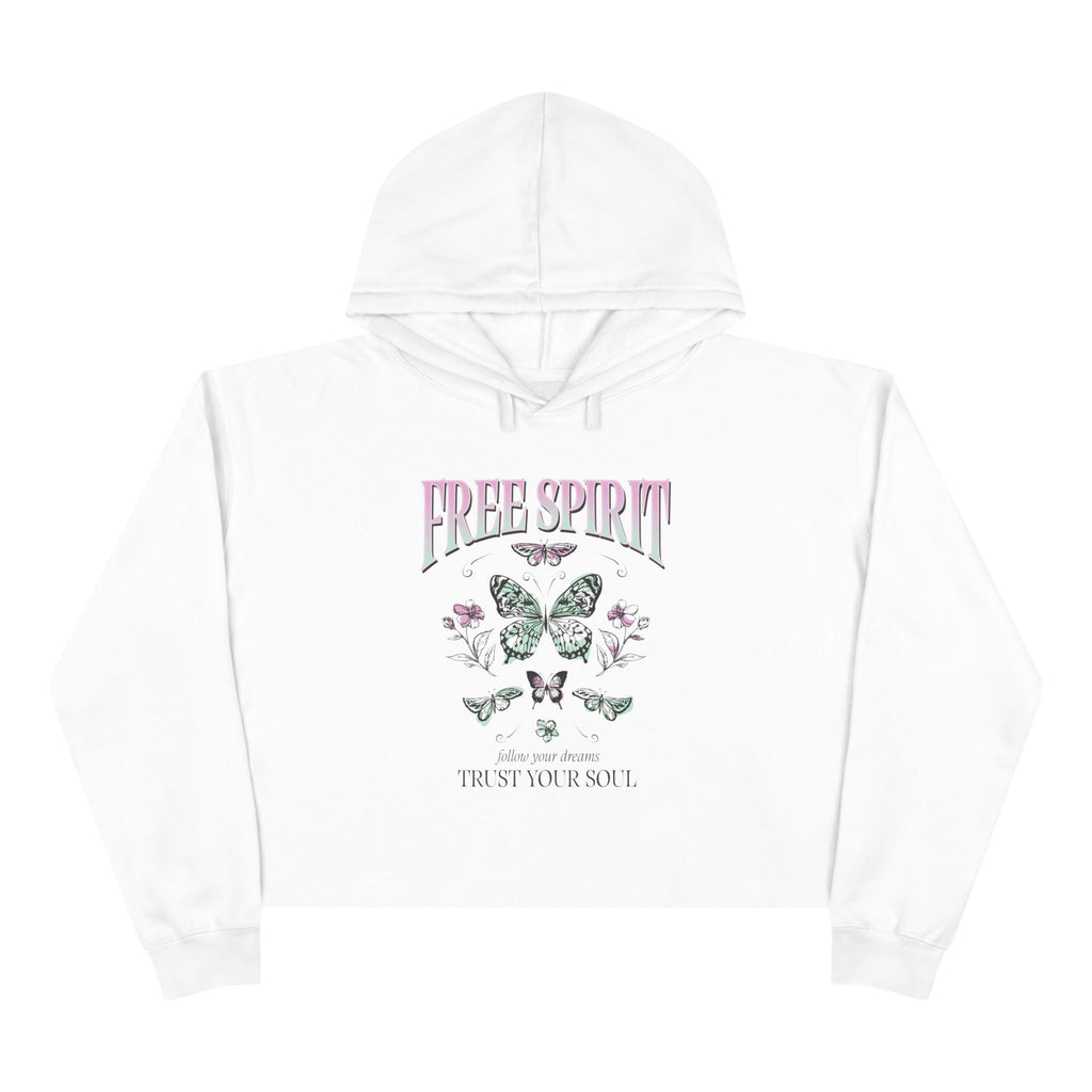 Free Spirit Butterfly Crop Hoodie