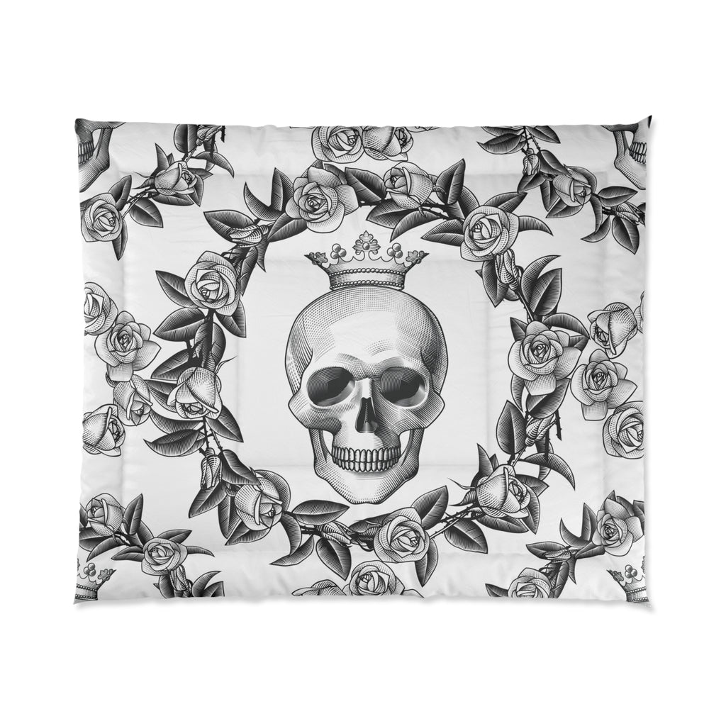 Crowned Skulls & Roses Comforter