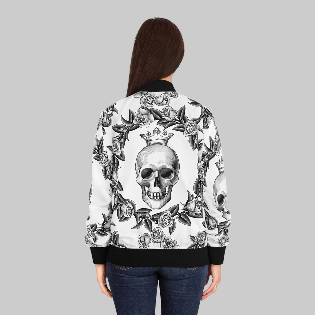 Skull & Rose Bomber Jacket