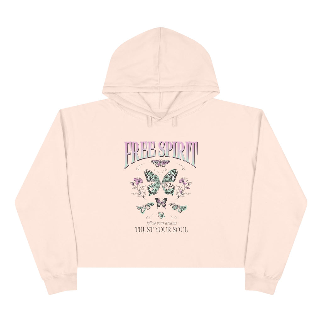Free Spirit Butterfly Crop Hoodie