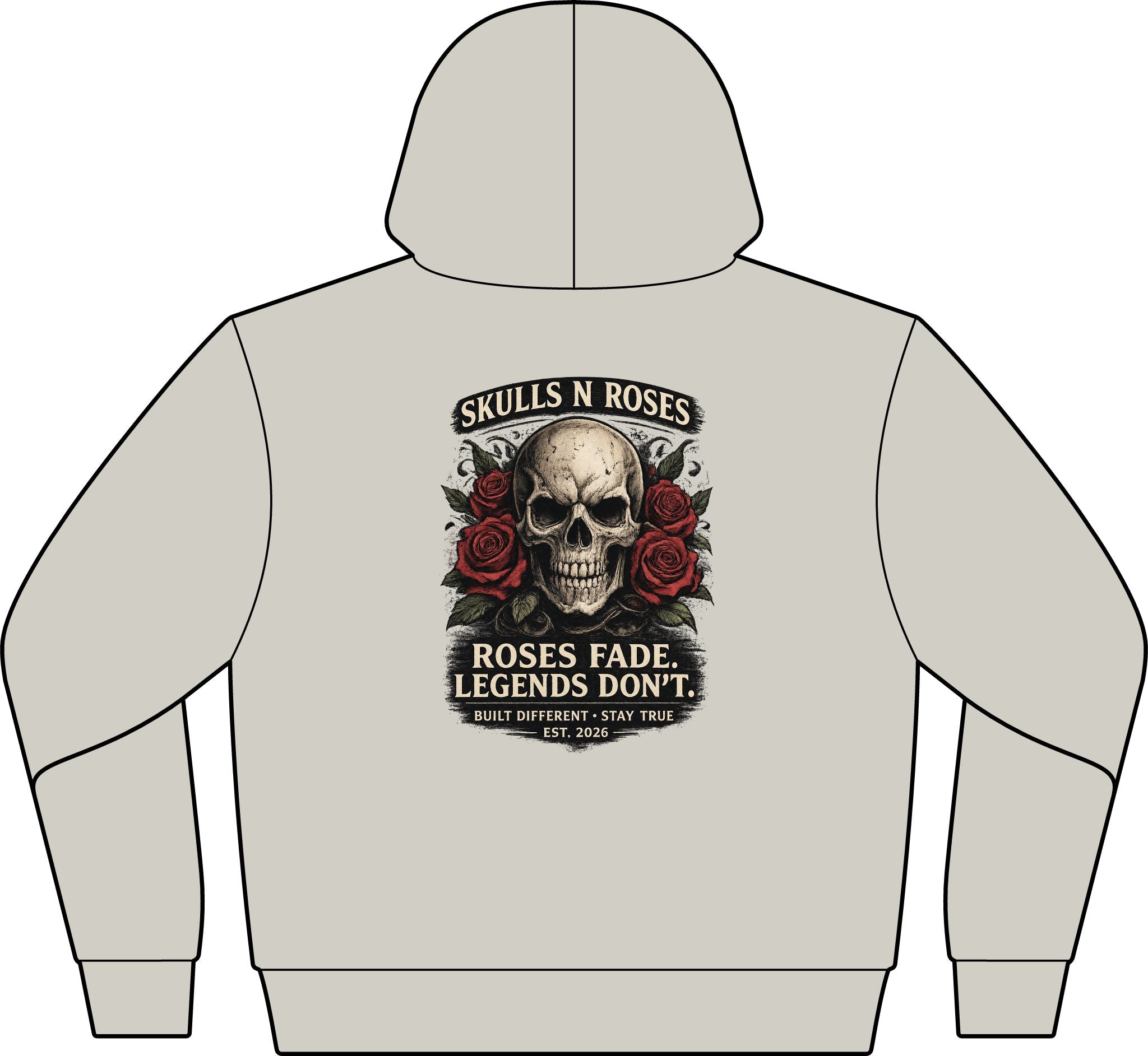 Roses Fade Zip Hoodie